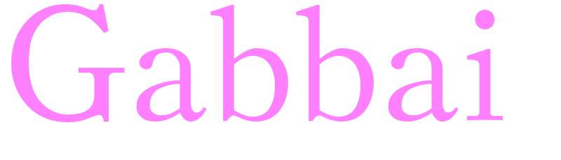 Gabbai - girls name