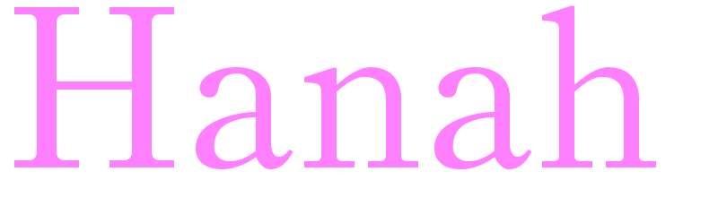 Hanah - girls name