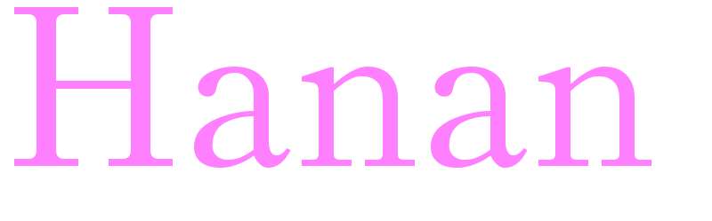 Hanan - girls name