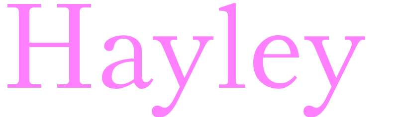 Hayley - girls name