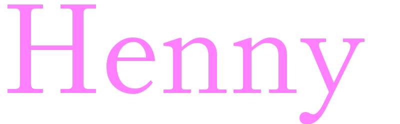 Henny - girls name