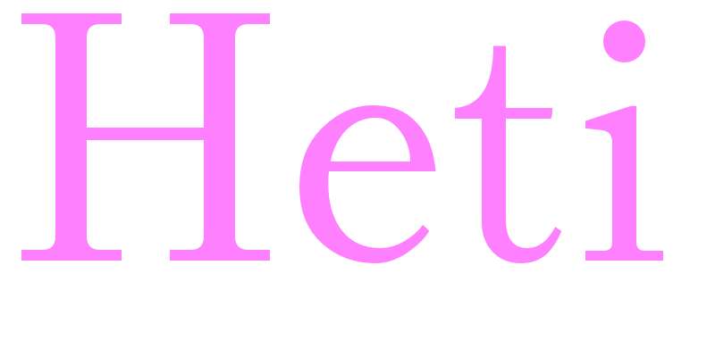 Heti - girls name