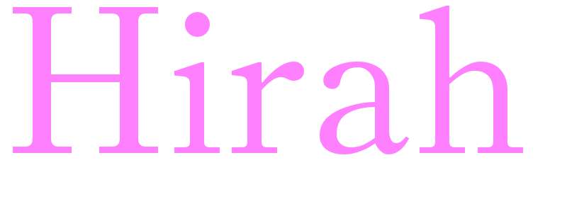 Hirah - girls name