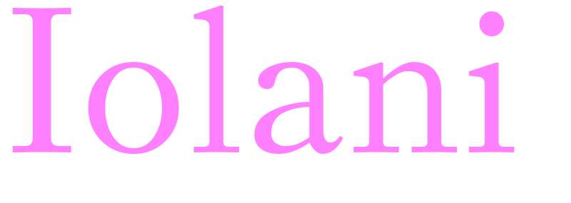 Iolani - girls name