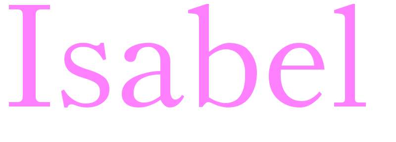 Isabel - girls name