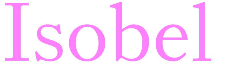 Isobel - girls name