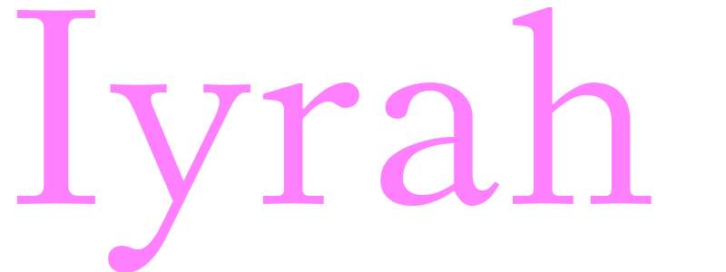 Iyrah - girls name