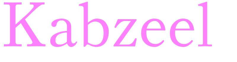 Kabzeel - girls name