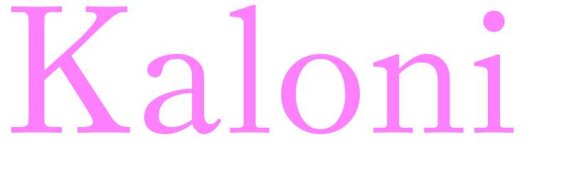 Kaloni - girls name