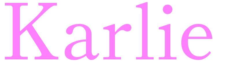 Karlie - girls name