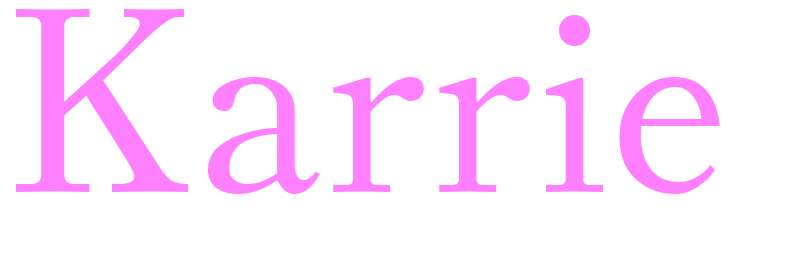Karrie - girls name