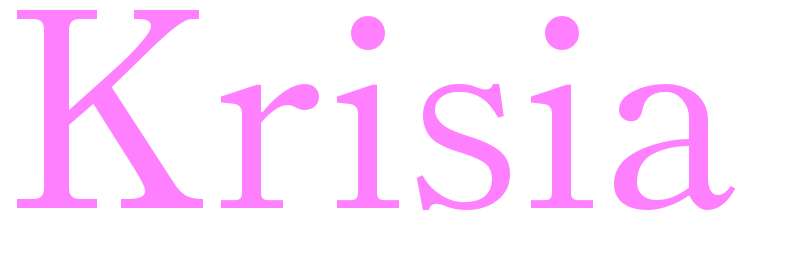 Krisia - girls name