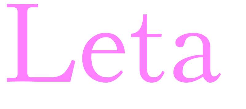 Leta - girls name
