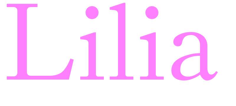 Lilia - girls name