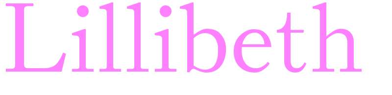 Lillibeth - girls name
