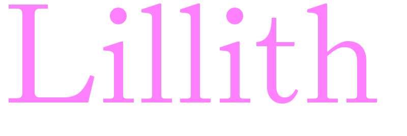 Lillith - girls name