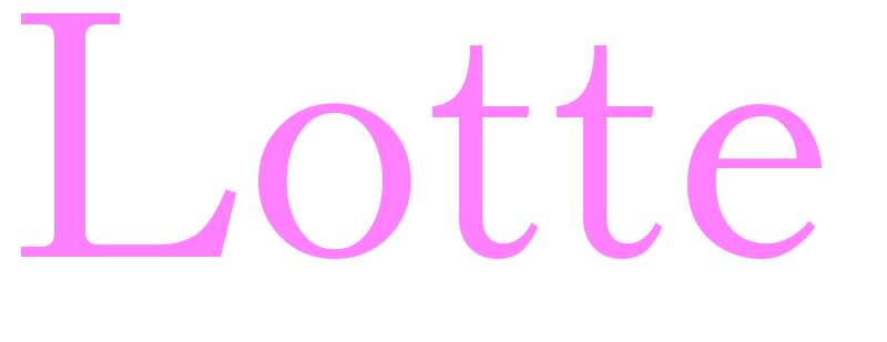 Lotte - girls name