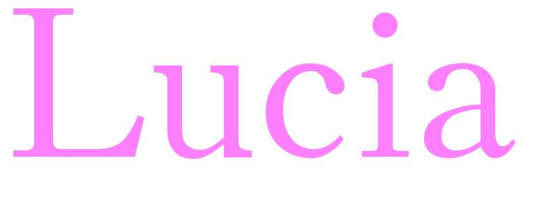 Lucia - girls name