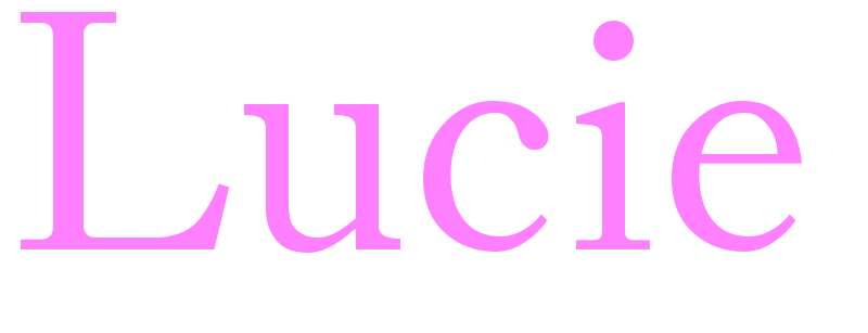 Lucie - girls name