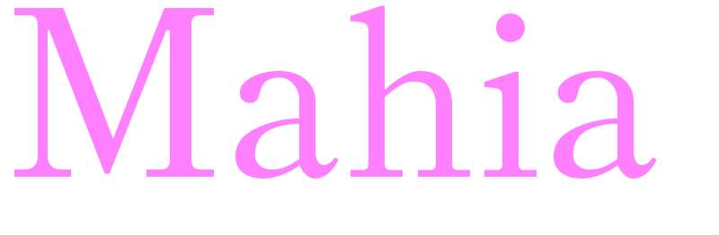 Mahia - girls name