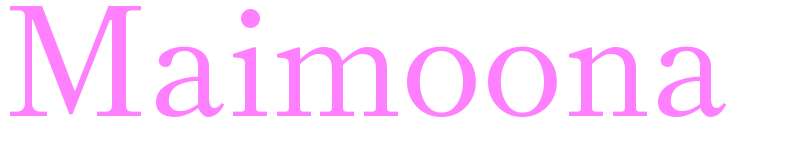 Maimoona - girls name