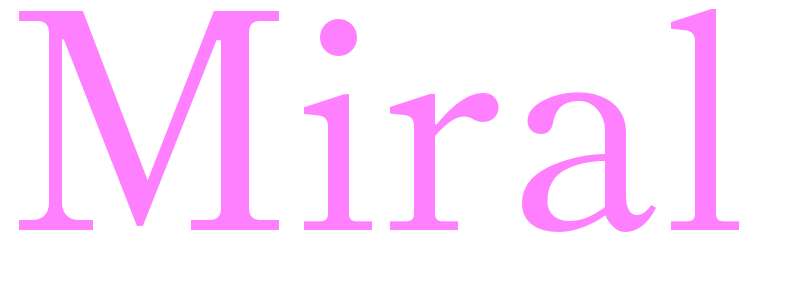 Miral - girls name