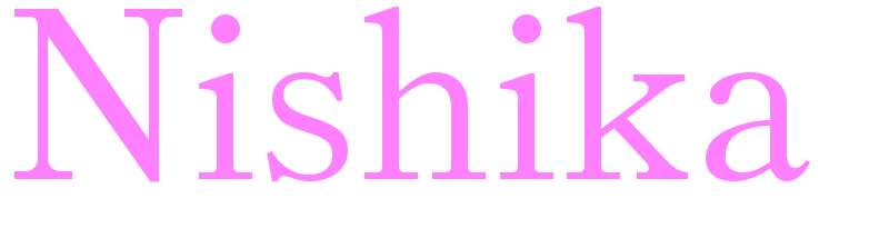 Nishika - girls name