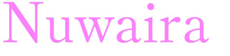 Nuwaira - girls name