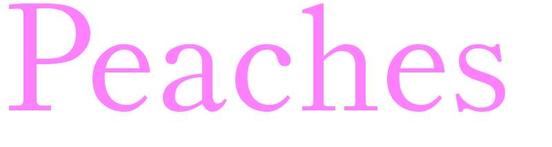 Peaches - girls name