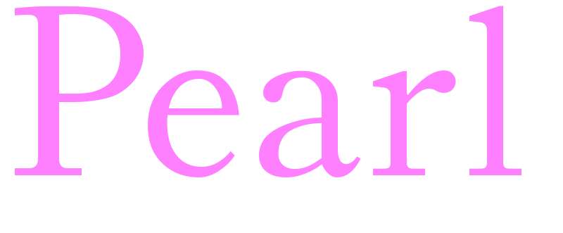 Pearl - girls name