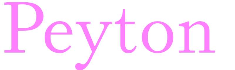 Peyton - girls name