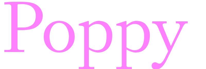Poppy - girls name