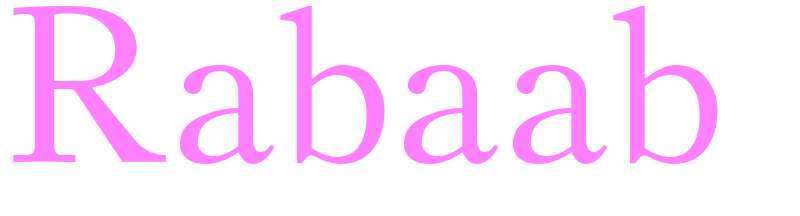 Rabaab - girls name