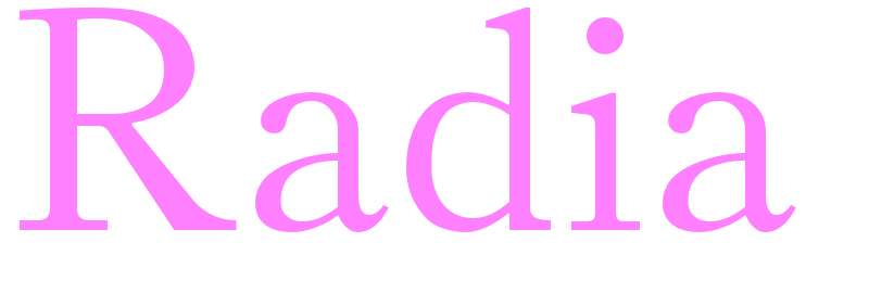 Radia - girls name