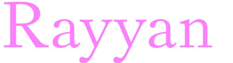 Rayyan - girls name