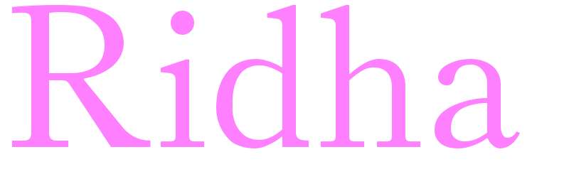 Ridha - girls name