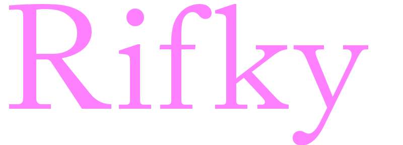Rifky - girls name