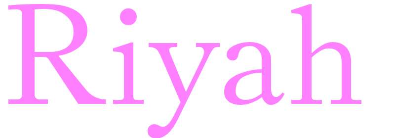 Riyah - girls name