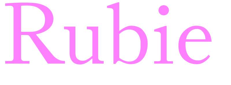Rubie - girls name