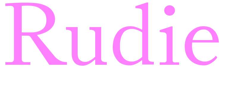 Rudie - girls name