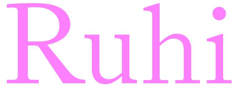 Ruhi - girls name
