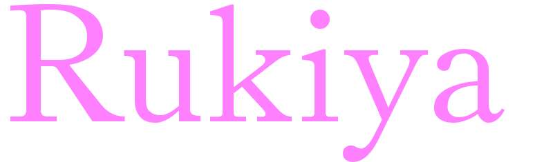 Rukiya - girls name