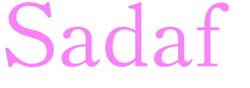 Sadaf - girls name