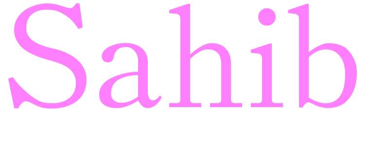 Sahib - girls name
