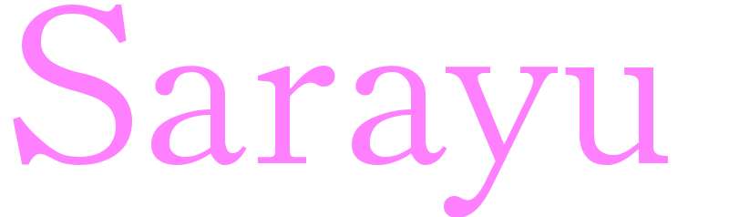 Sarayu - girls name
