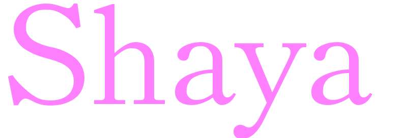 Shaya - girls name