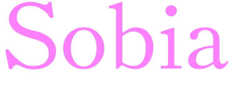 Sobia - girls name