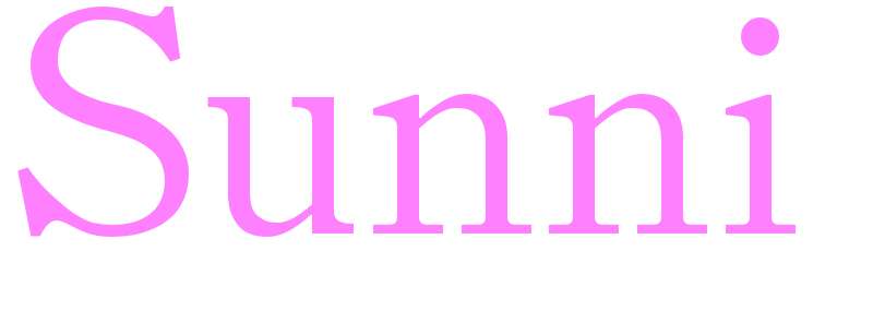 Sunni - girls name
