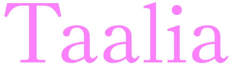 Taalia - girls name
