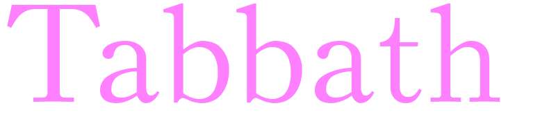 Tabbath - girls name